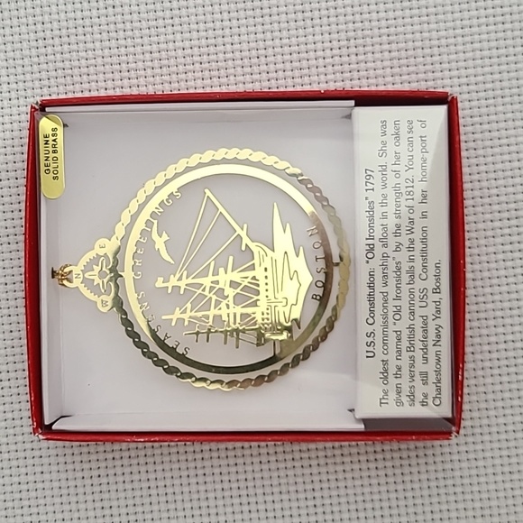 U.S.S. Constitution Brass Ornament - Picture 3 of 12
